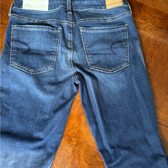 American Eagle Outfitters Blue Skinny Jeans Modern Fit - Size 6 LONG - Picture 2 of 4